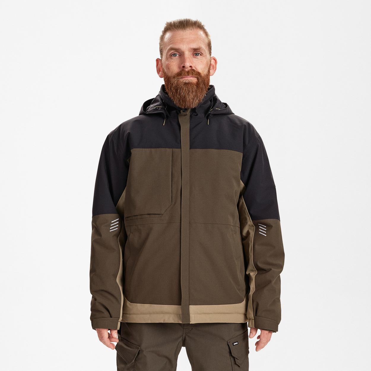 ENGEL Entire Winterjacke in Forest Green/Schwarz, Größe XS