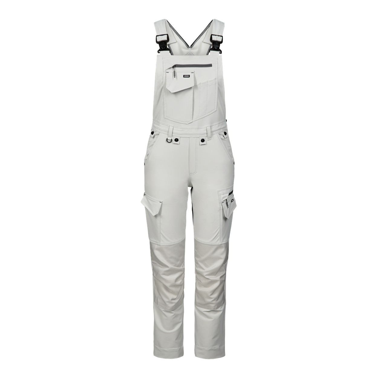 ENGEL Entire Damen Latzhose mit 4-Wege-Stretch in Bone White / Anthracite Grey, Größe 48