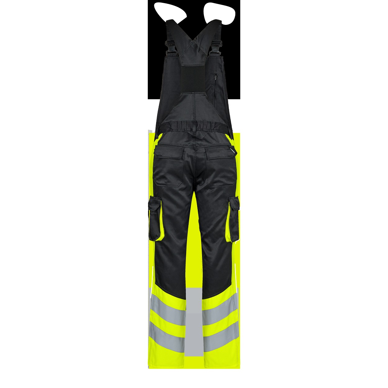 ENGEL Safety Light Latzhose in Schwarz/Gelb, Größe 106