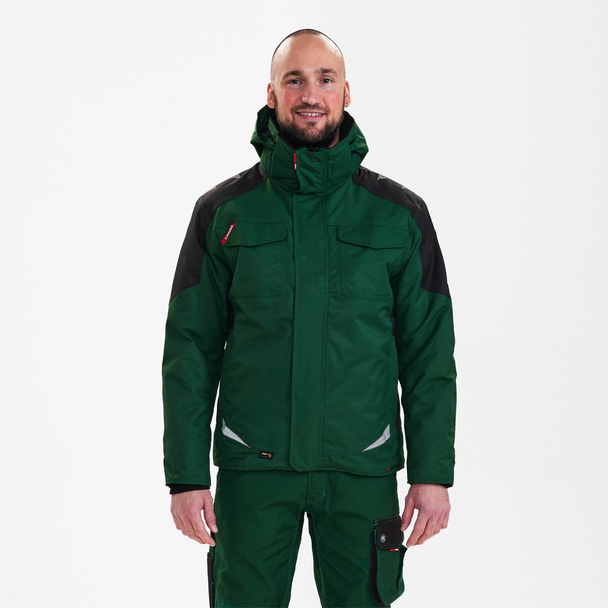 ENGEL Galaxy Winterjacke in Grün/Schwarz, Größe XS