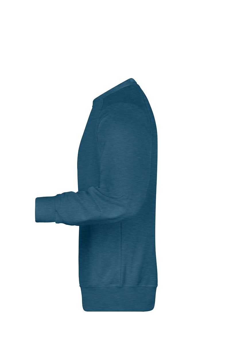 Men's Sweat OCS Blended & RCS "8022" in Petrol-Melange, Größe 5XL - Daiber