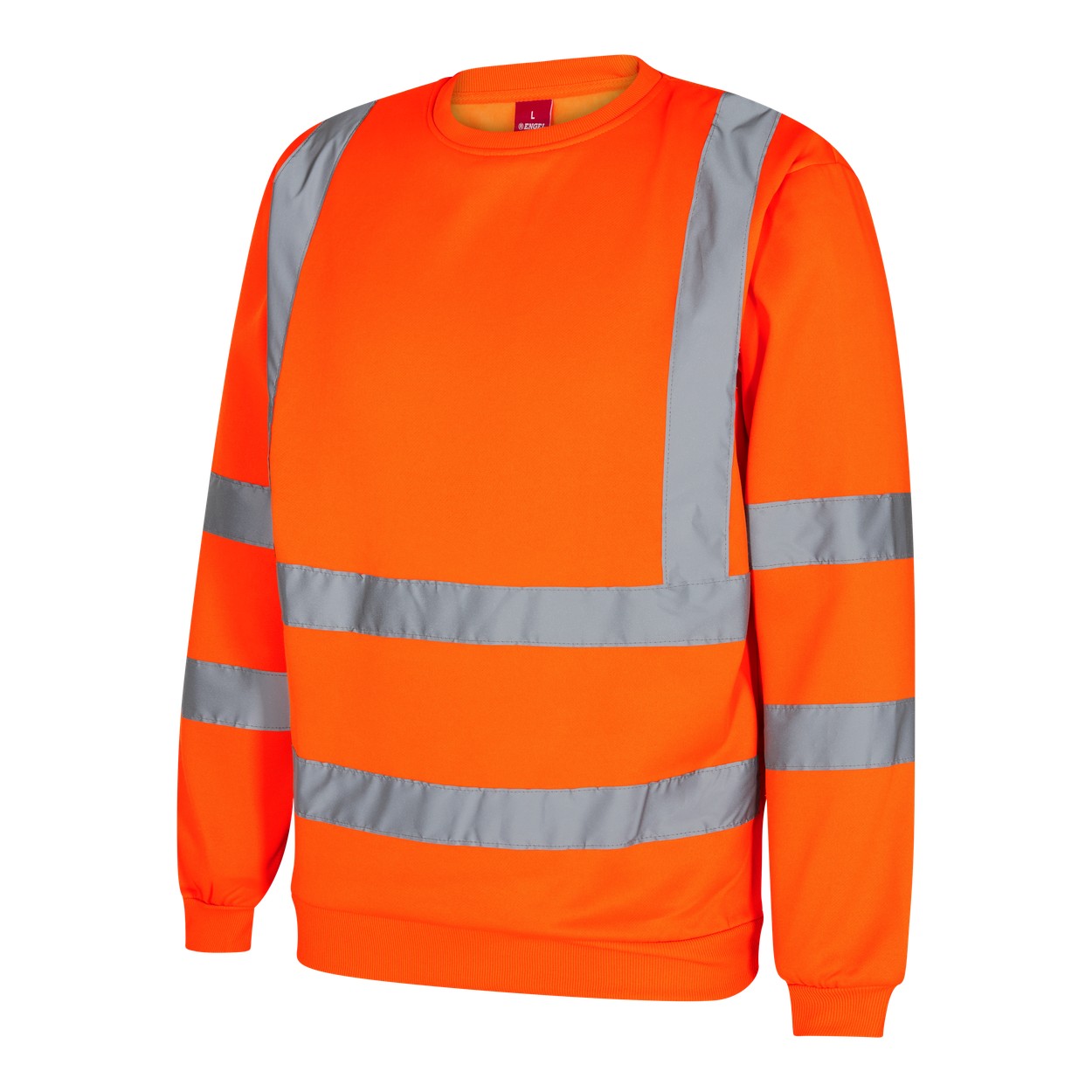 ENGEL Safety Sweatshirt in Hi-vis Orange, Größe XS