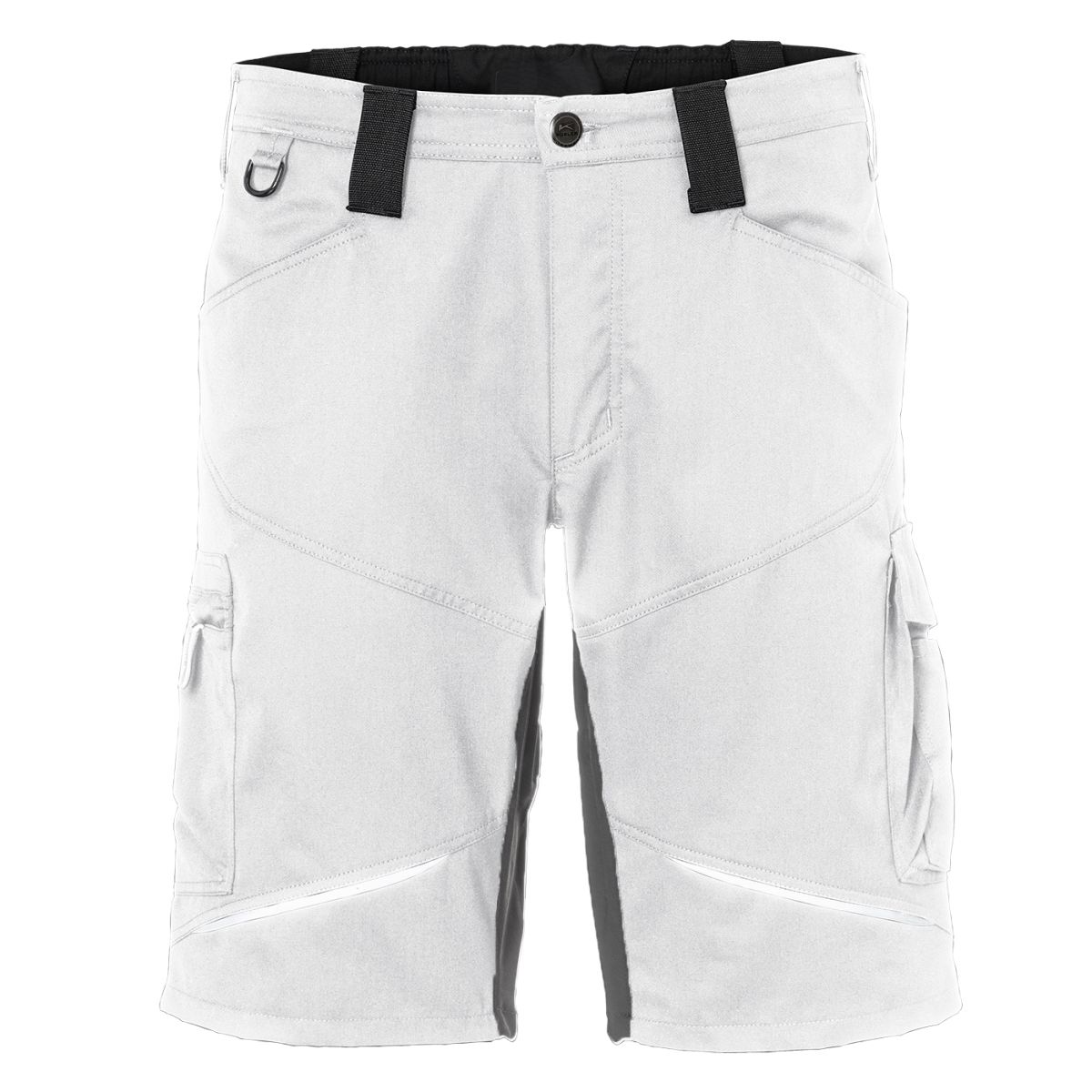 KÜBLER ACTIVIQ Stretchshorts in Weiß / Anthrazit, Größe 66