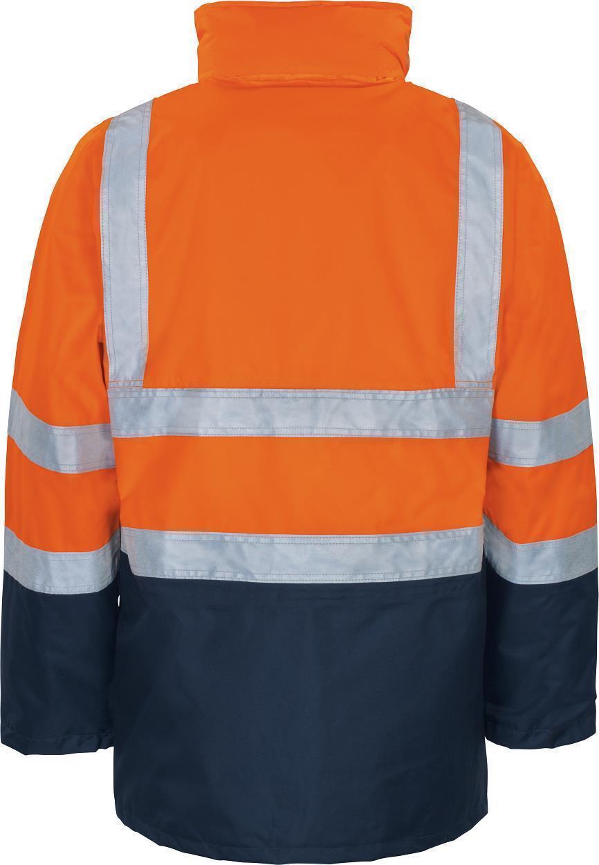 Warnschutz-Kontrast-Parka leuchtorange-marine in Gr. XXL von Vizwell