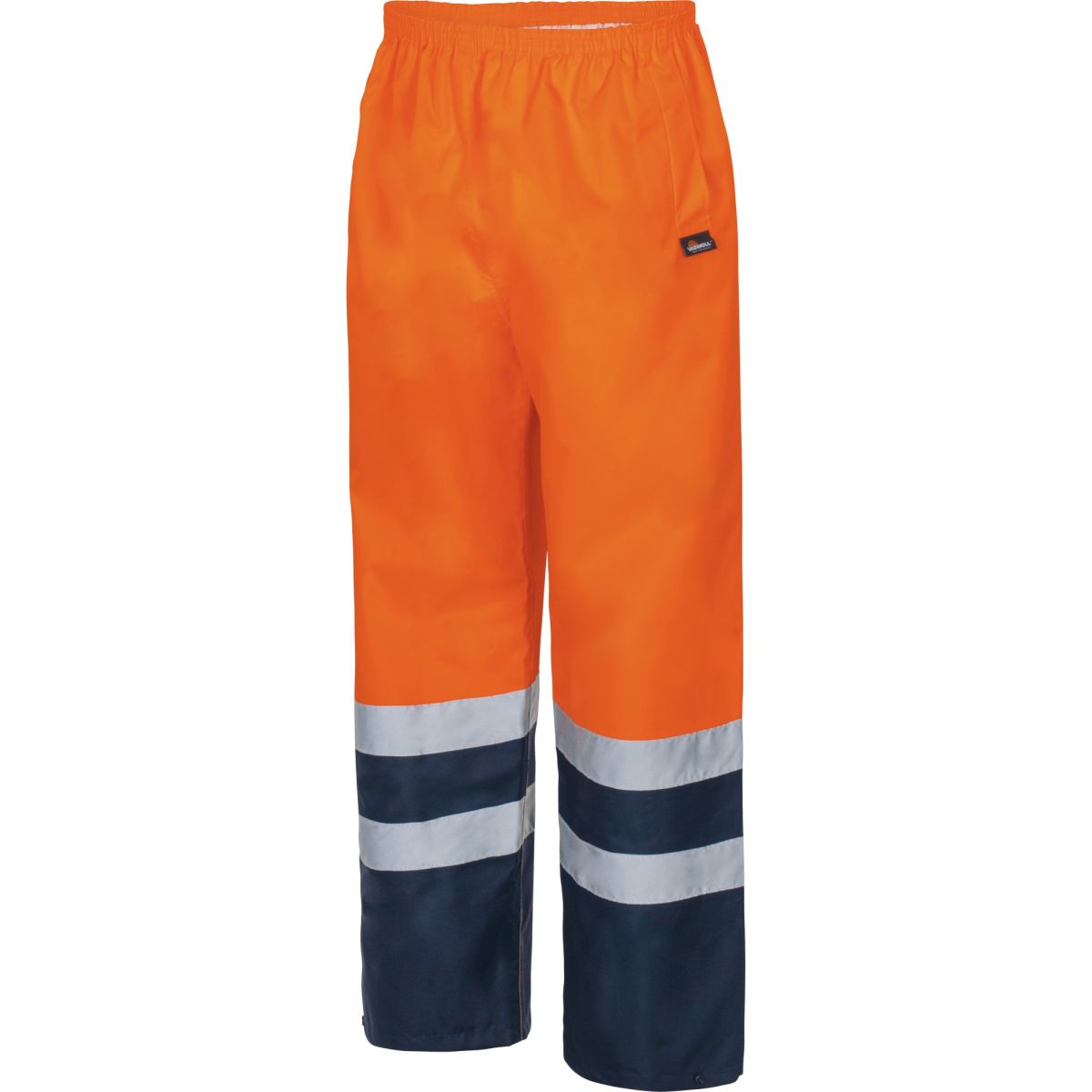 Warnschutz-Kontrast-Regenhose leuchtorange-marine von Vizwell