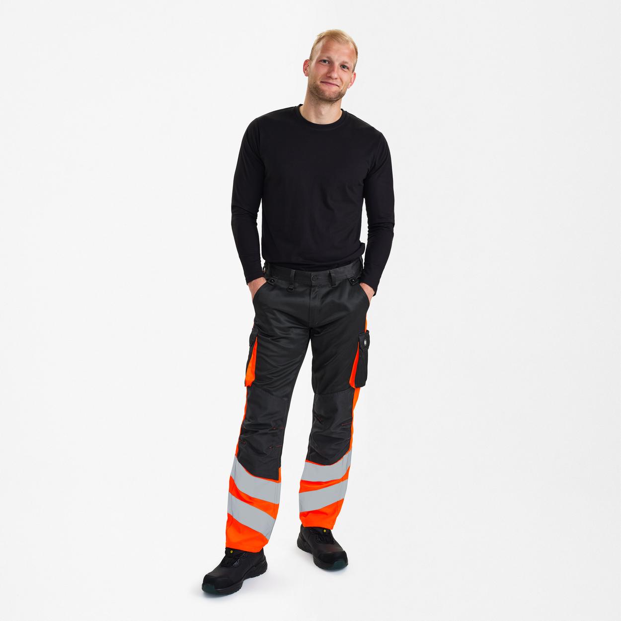 ENGEL Safety Light Arbeitshose in Anthrazit Grau/Orange, Größe 106