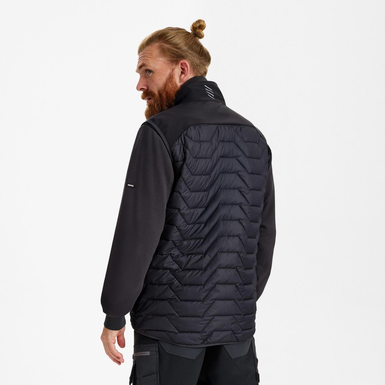 ENGEL Entire Steppweste in Anthrazitgrau/Schwarz, Größe XS