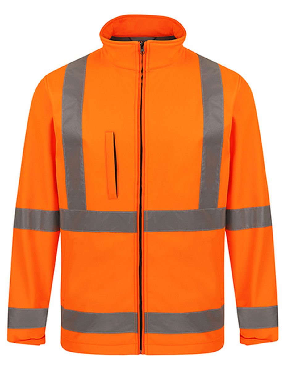 Korntex® Hi-Vis Softshelljacke "Turku" in Signal Orange, Größe 2XL