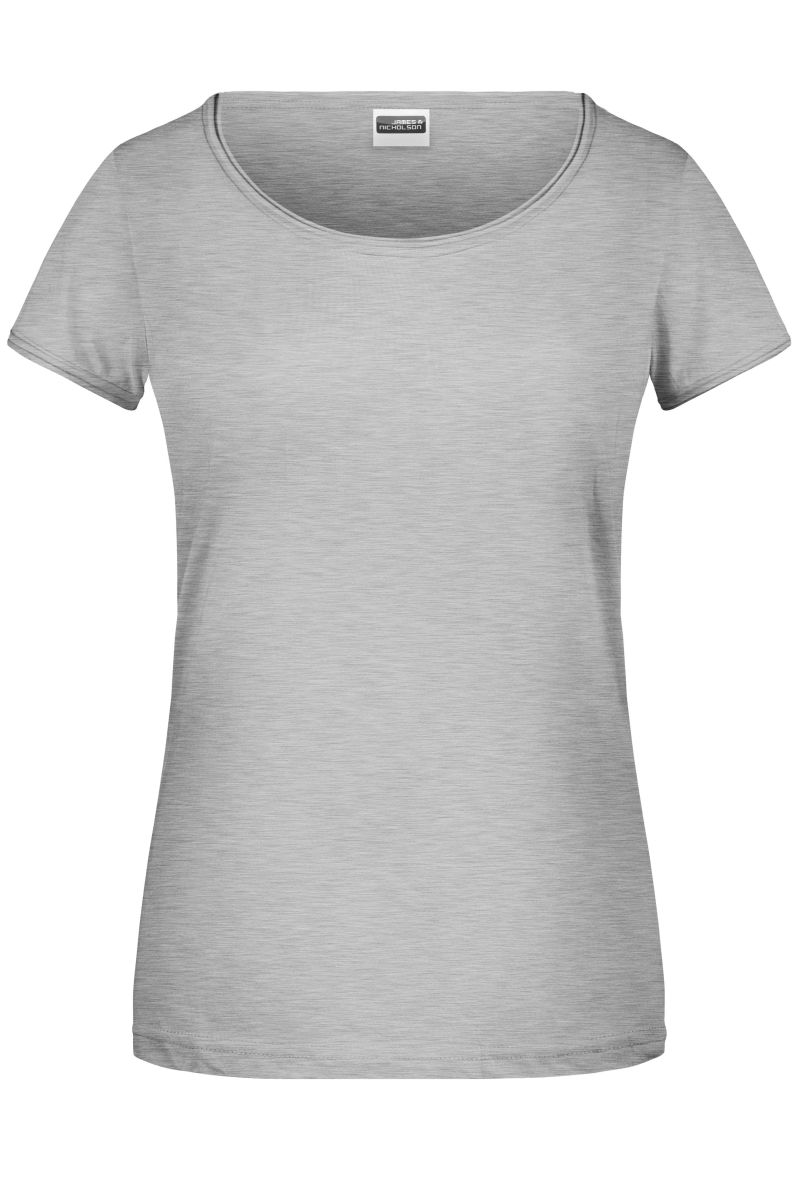 8001 Damen T-Shirt in Grey-Heather, Größe XS von James & Nicholson