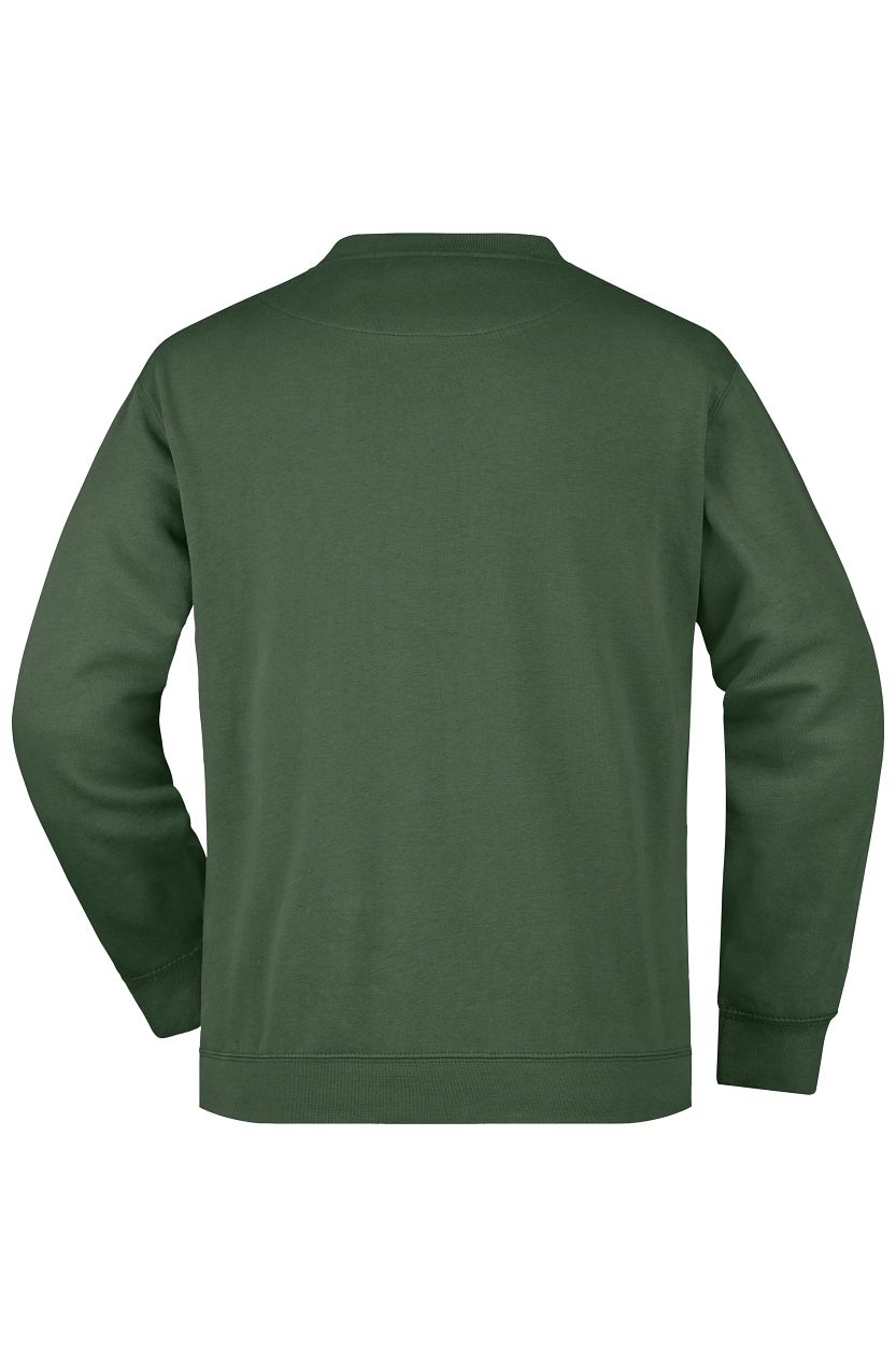 Men's Round Sweat Pocket "JN924" in Dark-Green, Größe 3XL - Daiber