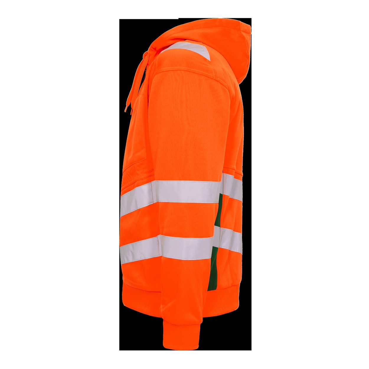 ENGEL Safety Sweatcardigan in Orange/Grün, Größe XS