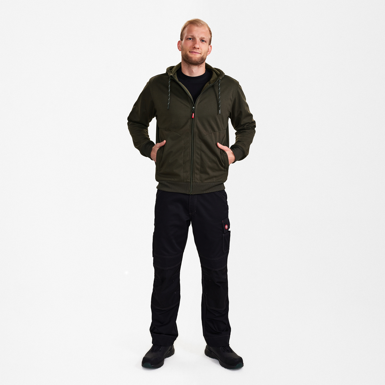 ENGEL Extend Allwetter-Cardigan in Forest Green, Größe XS