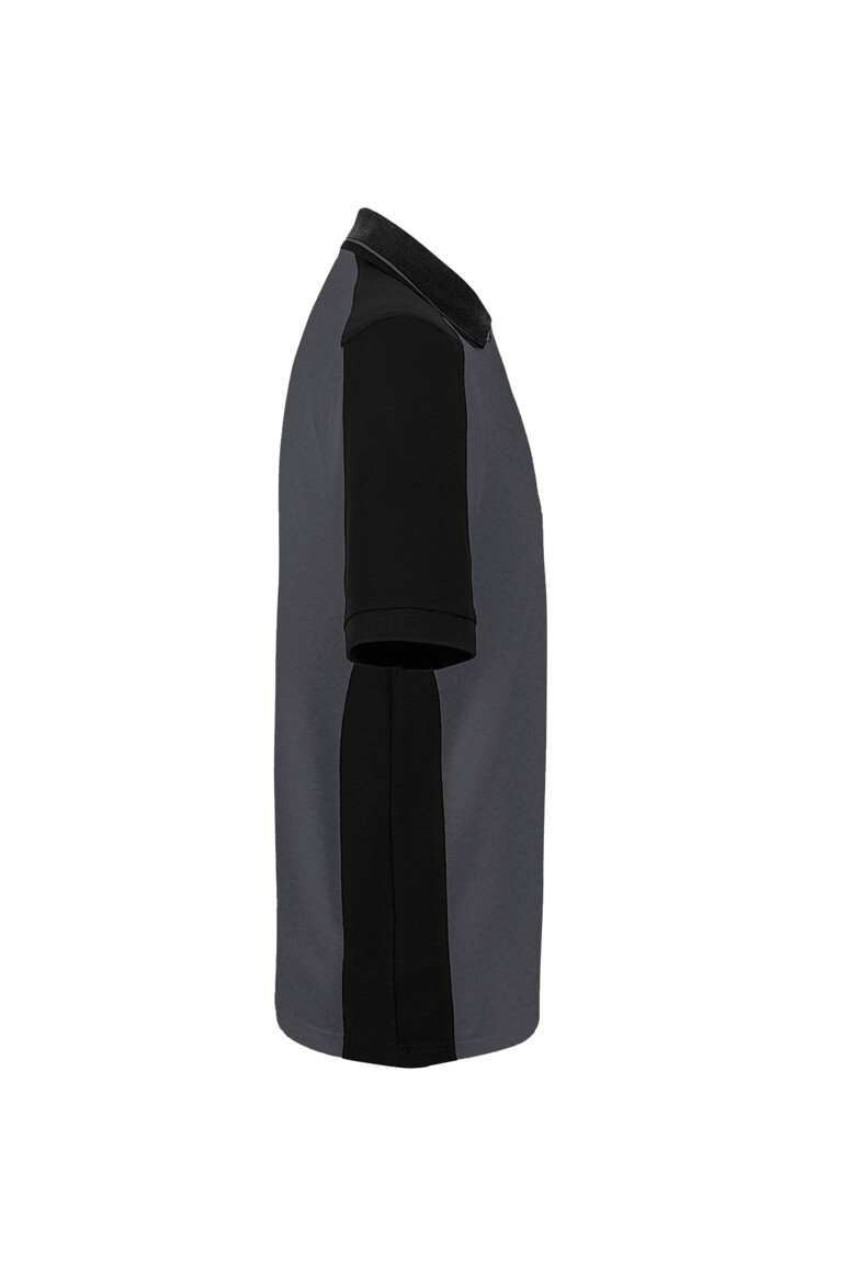 HAKRO 539 Poloshirt Contrast MIKRALINAR® ECO in Karbongrau/Schwarz, Größe 6XL