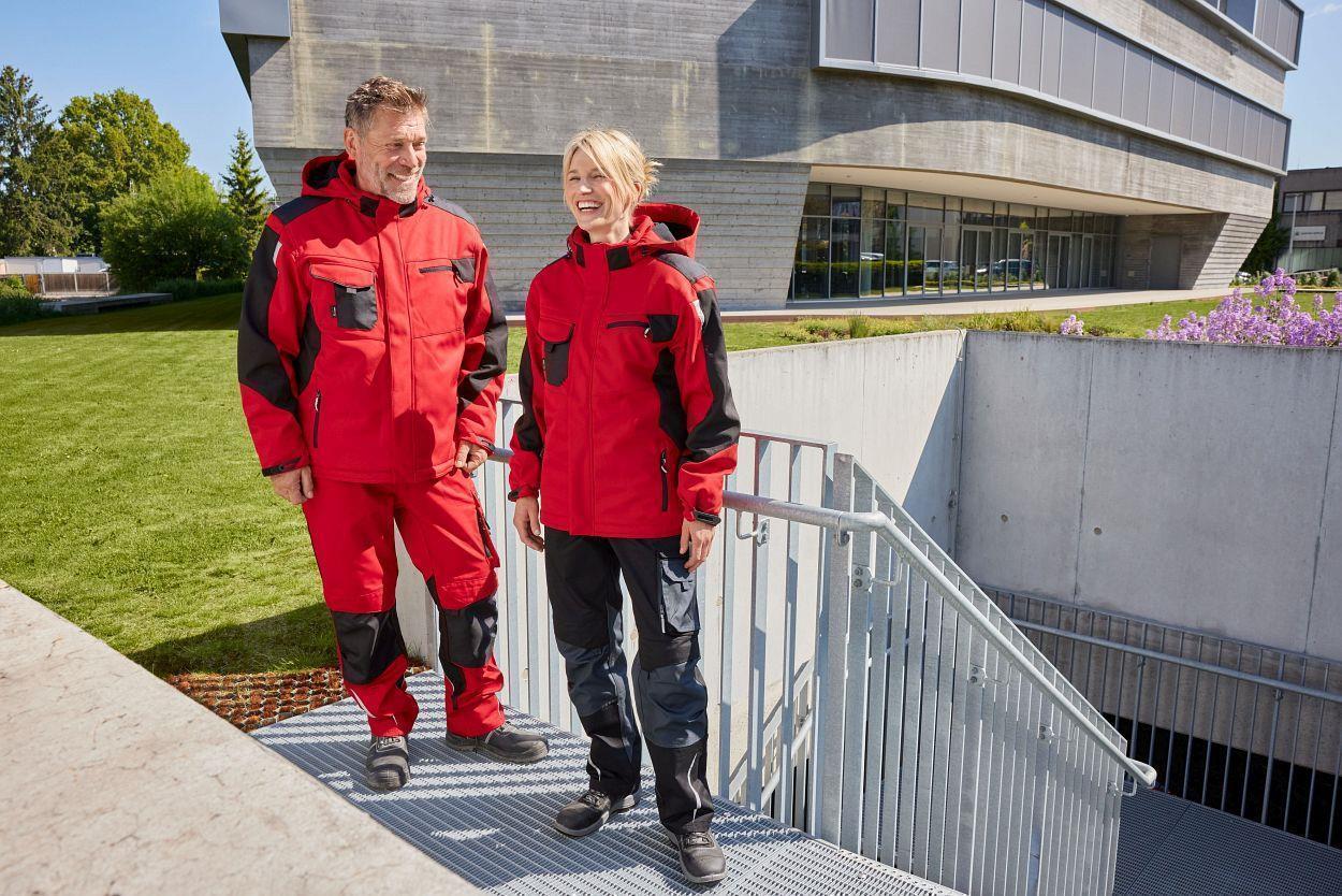 Craftsmen Softshell Jacket - STRONG - "JN824" in White/Carbon, Größe 6XL - Daiber