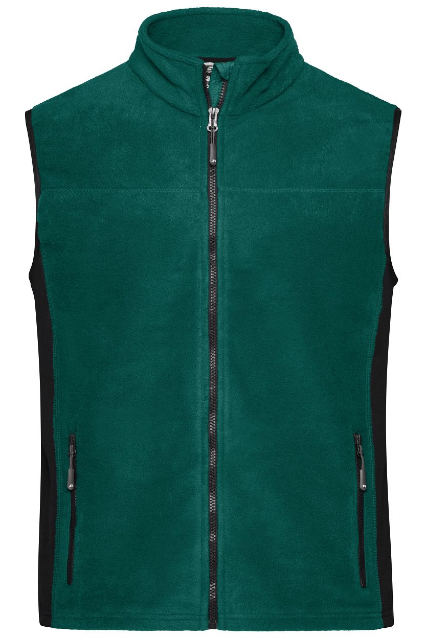 Workwear Fleece Vest - STRONG - "JN856" in Dark-Green/Black, Größe 6XL - Daiber