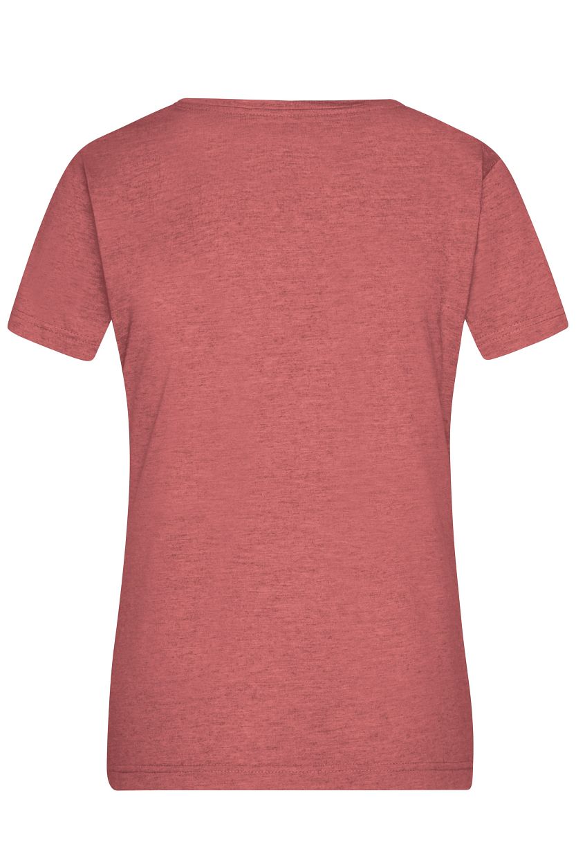 Ladies' Heather T-Shirt "JN973" in Red-Melange, Größe 2XL - Daiber