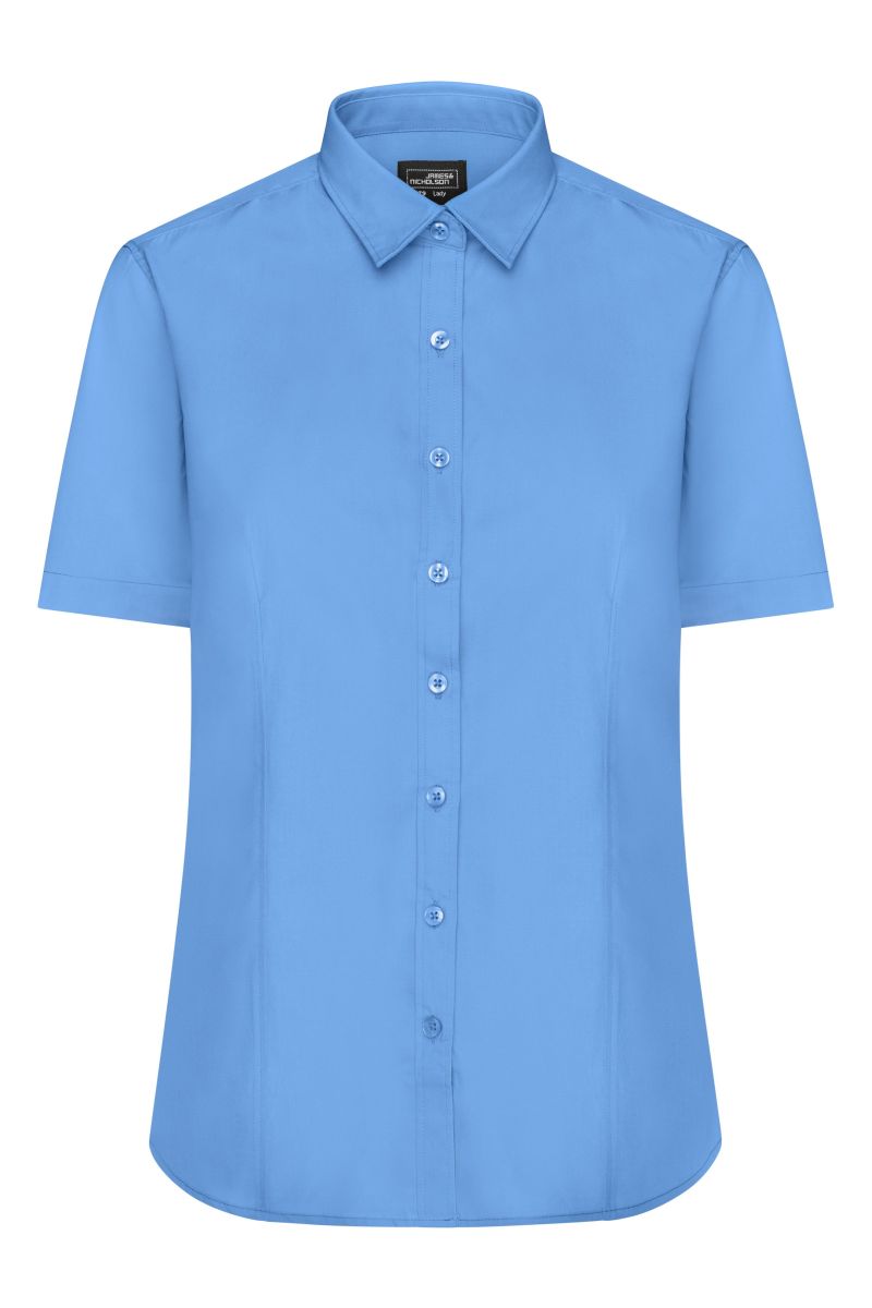 JN679 Damen Shirt Shortsleeve Poplin in Aqua, Größe XS von James & Nicholson