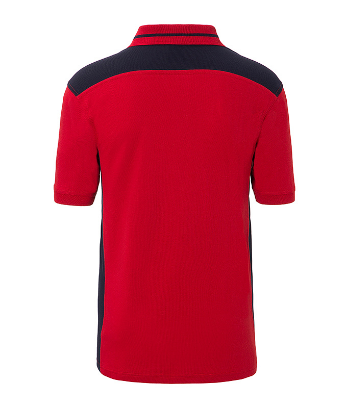 Men's Workwear Polo - COLOR - "JN858" in Red/Navy, Größe 6XL - Daiber