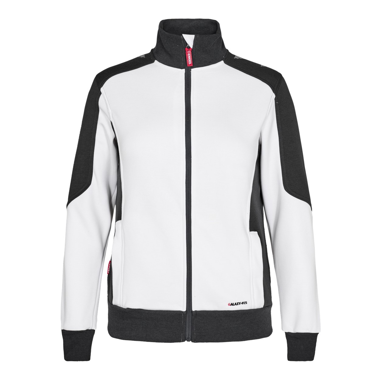 ENGEL Galaxy Damen Sweatcardigan in Weiss/Anthrazit Grau, Größe XS