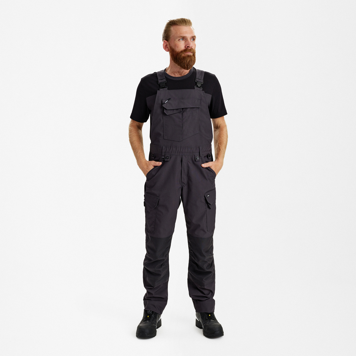 ENGEL Entire Latzhose mit Stretch in Anthrazit Grau, Größe 26