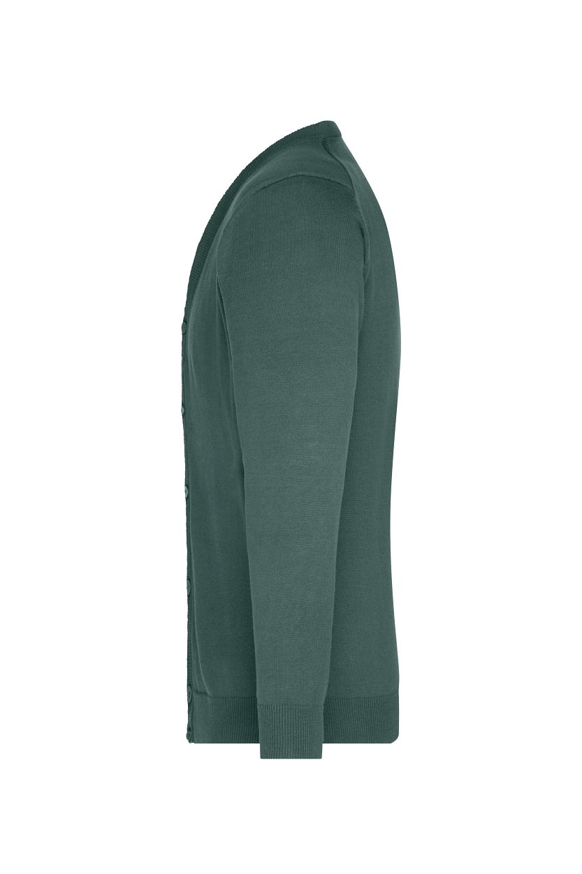 Men's V-Neck Cardigan "JN661" in Forest-Green, Größe 3XL - Daiber