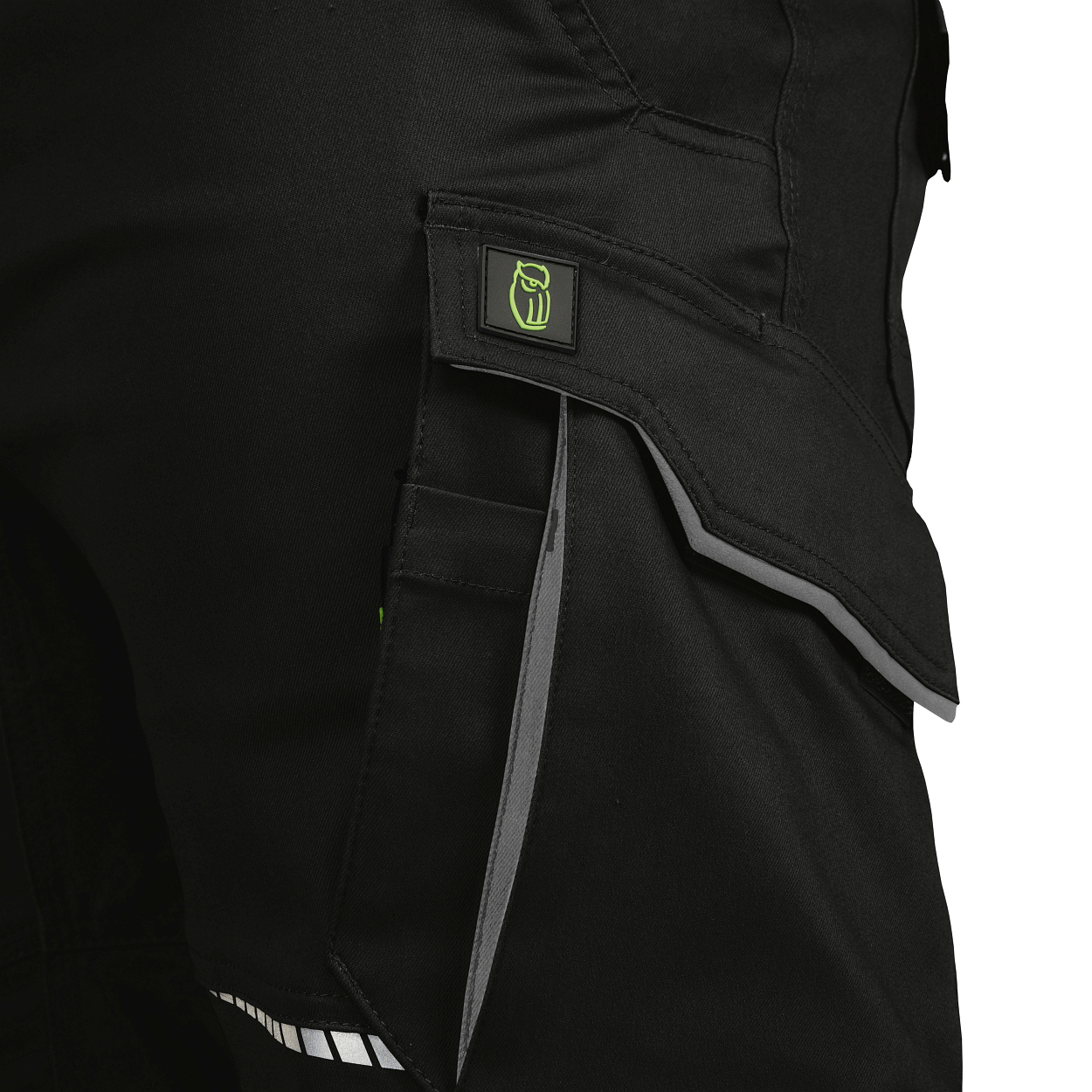 Bundhose Flex Line in Schwarz-Grau, Gr. 102 von Leibwächter Latzhose FLEXL25 Flex Line in Schwarz/Grau, Gr. 72 von Leibwächter