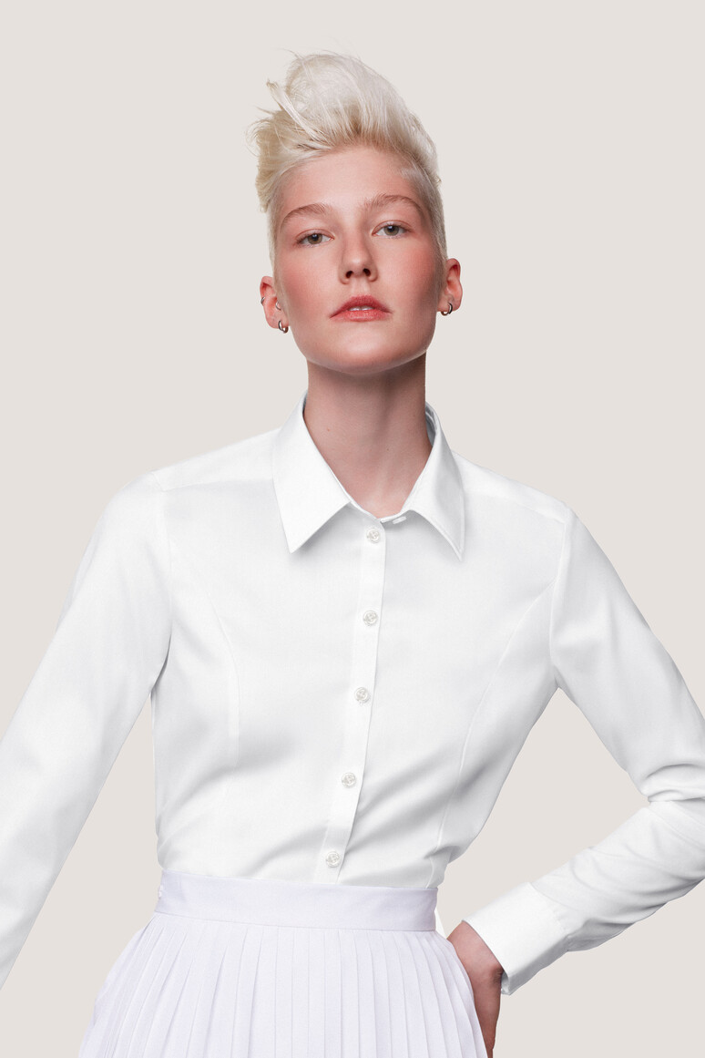 HAKRO 106 Bluse Business in himmelblau, Größe 3XL