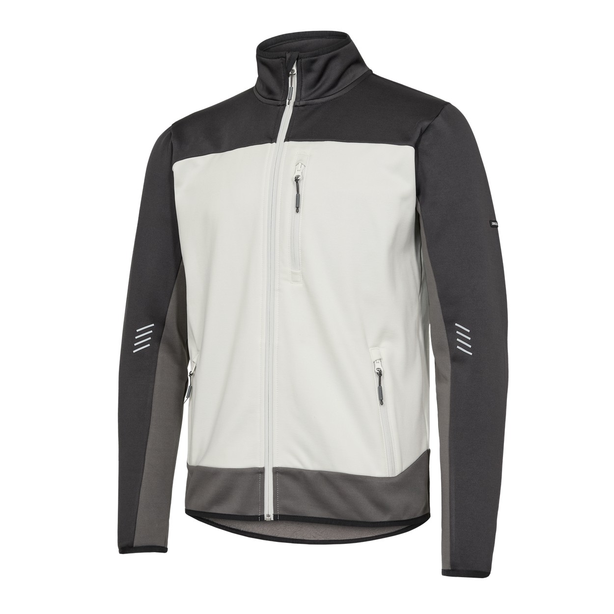 ENGEL Entire Midlayer-Cardigan in Bone White / Anthracite Grey, Größe XS