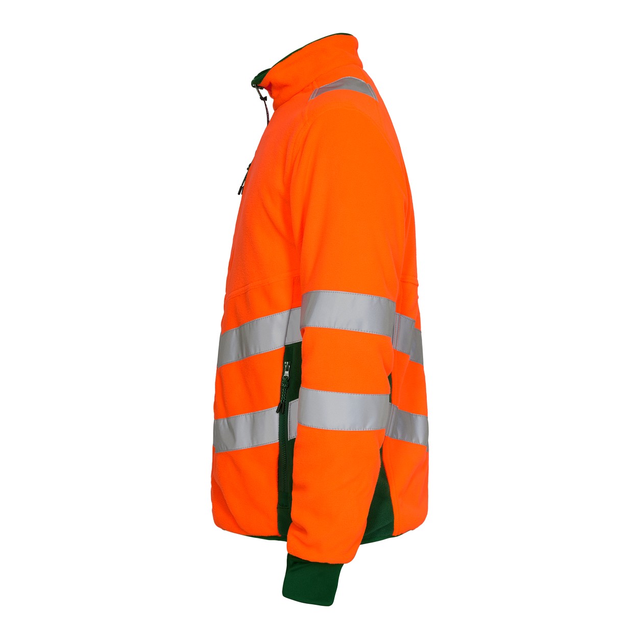 ENGEL Safety Fleecejacke in Orange/Grün, Größe XS