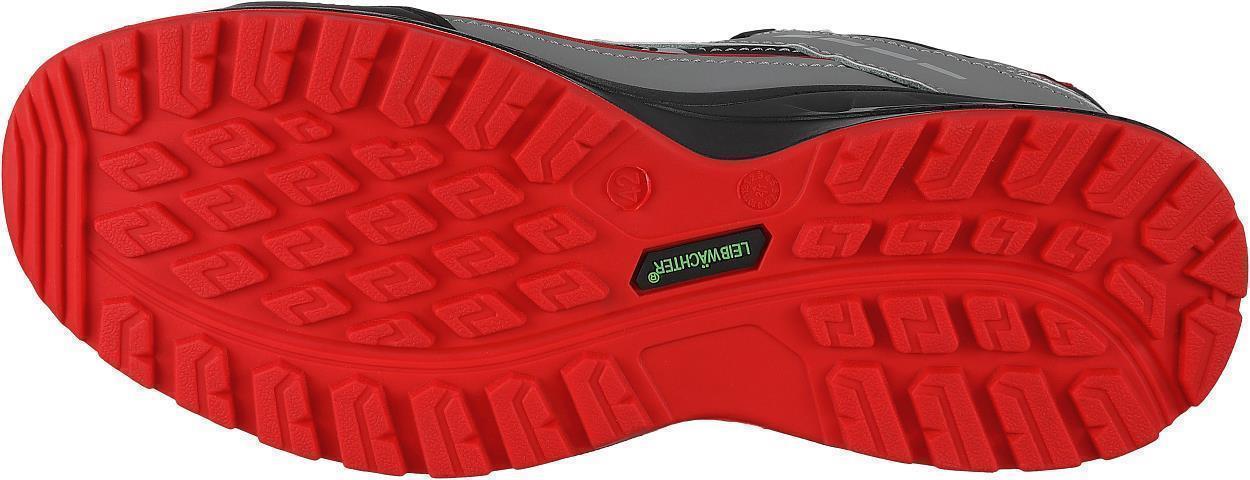 Halbschuh L1285 Dublin in Grau/Schwarz/Rot, Gr. 47 von Leibwächter