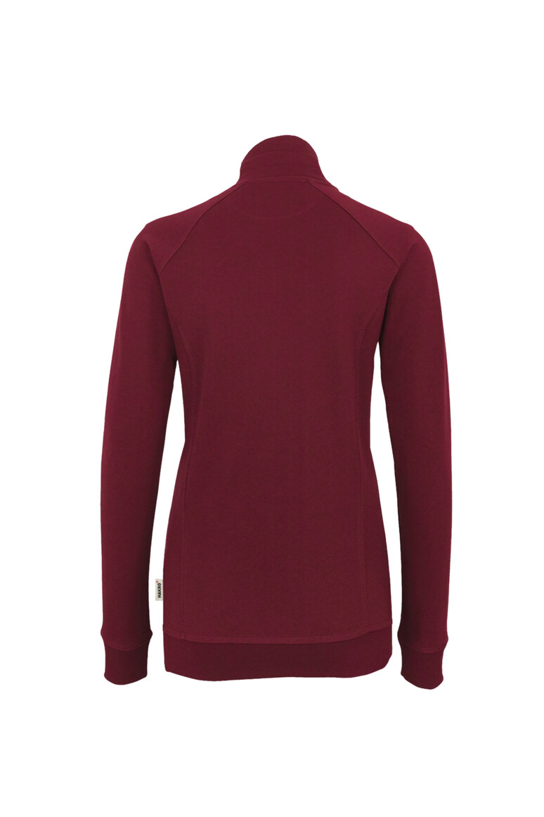 HAKRO 406 Damen Sweatjacke College in Weinrot, Größe 3XL