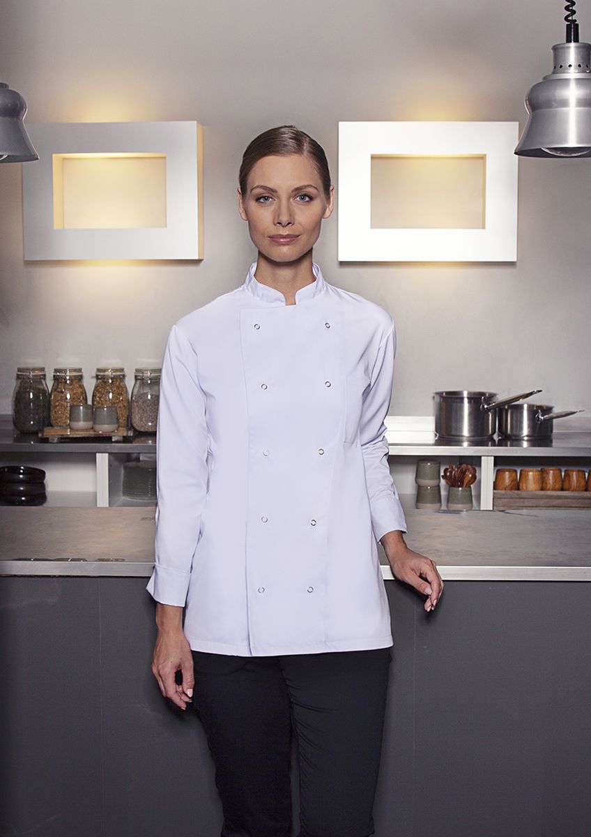 Kochjacke Basic Größe XS in Weiß von Karlowsky