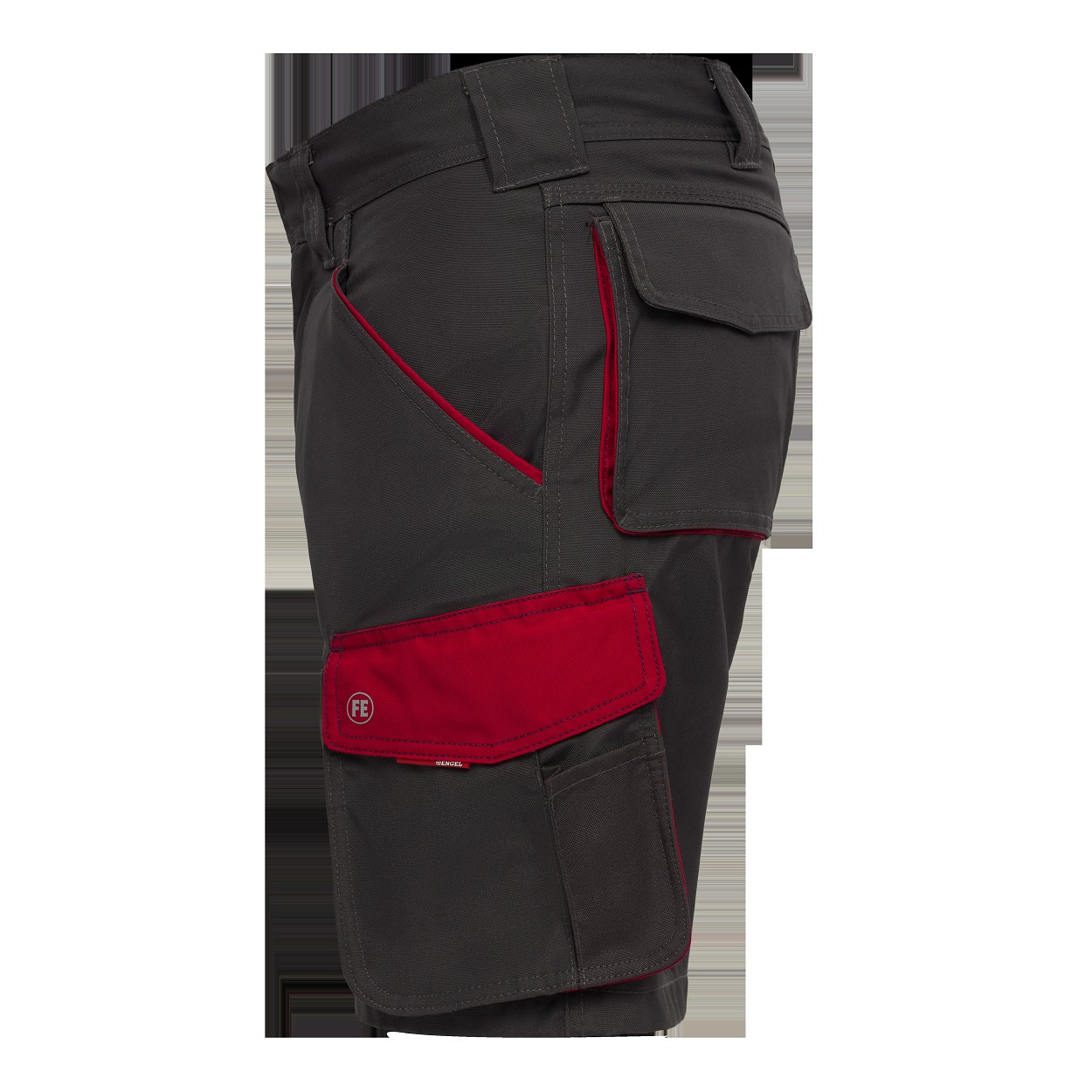 ENGEL Galaxy Arbeitsshorts in Anthrazit Grau/Tomato Red, Größe 54
