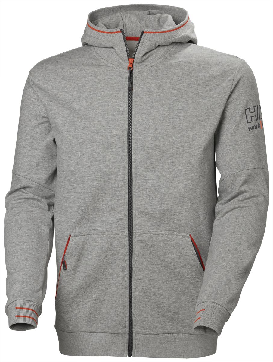 Zip Hoodie Kensington in Grey Melange, Gr. 4XL von Helly Hansen Workwear