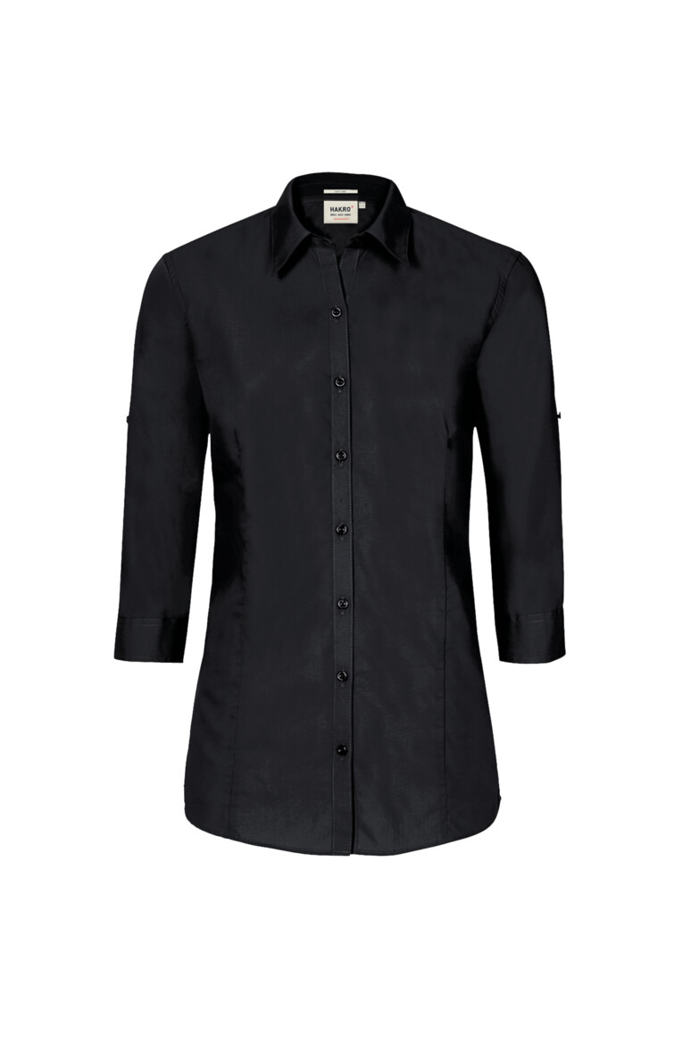 HAKRO 120 3/4-Arm-Vario Bluse MIKRALINAR® in Schwarz, Größe 6XL