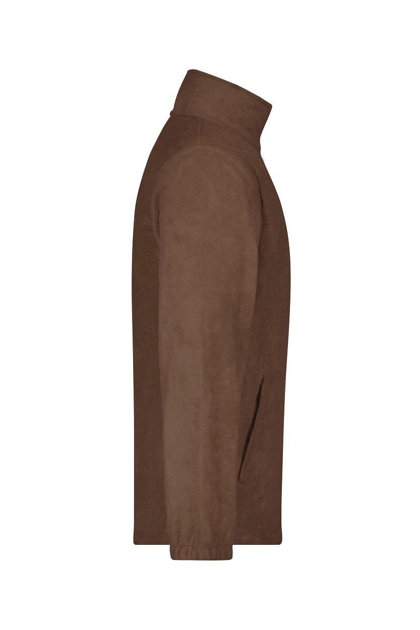 Full-Zip Fleece "JN044" in Brown, Größe 4XL - Daiber