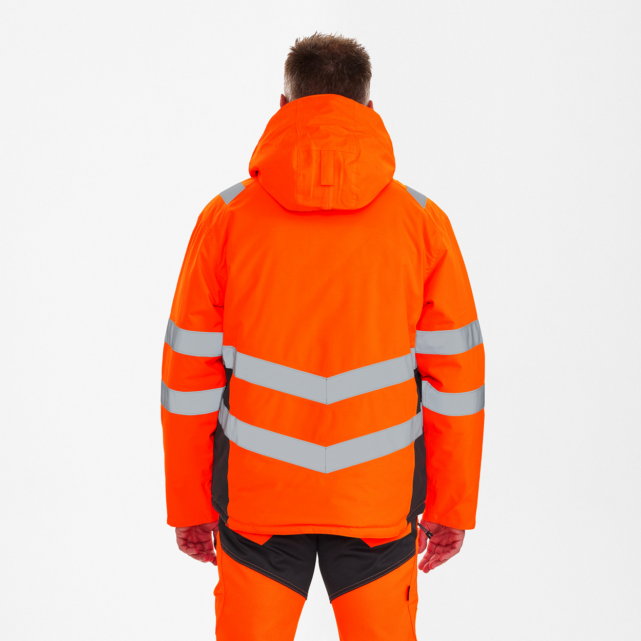 ENGEL Safety Winterjacke in Orange/Anthrazit Grau, Größe XS