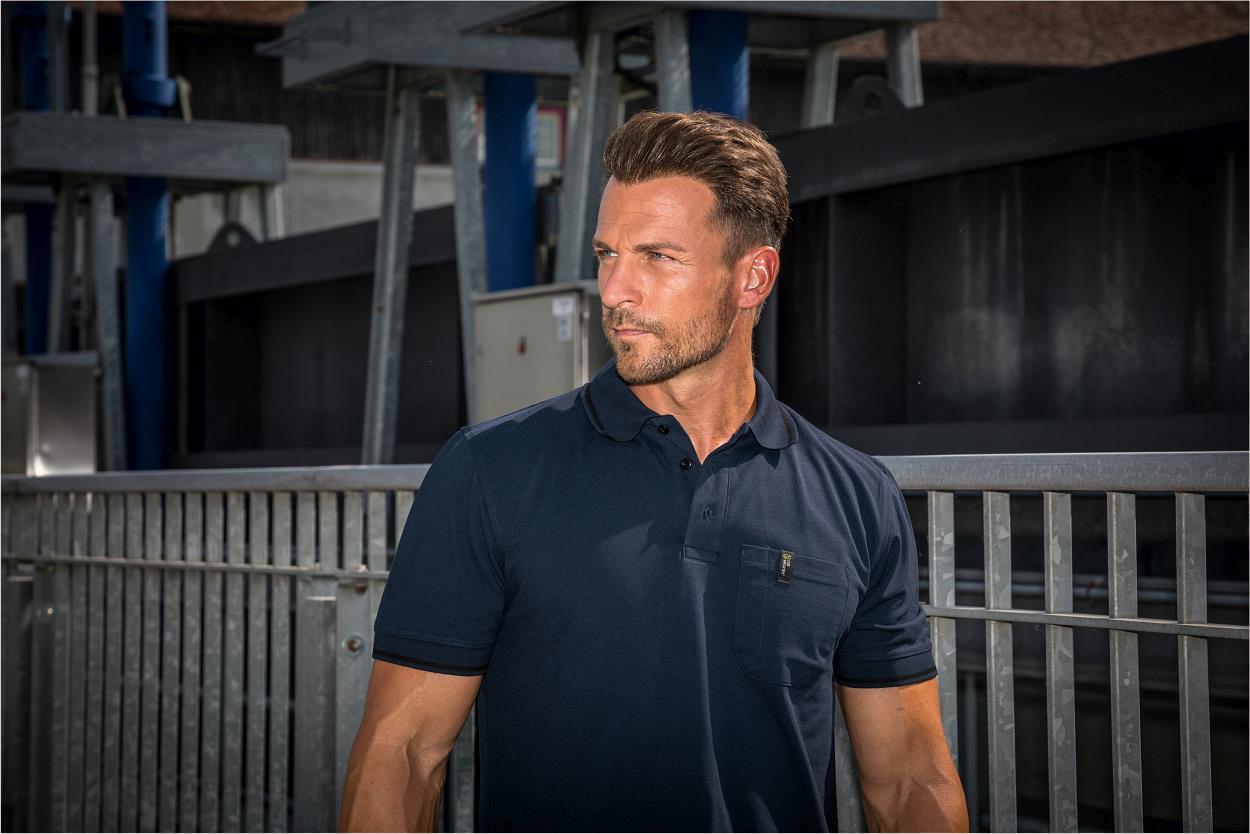 Polo-Shirt "Jens" Flex Line Marine FLEXU, Gr. 2XL von Leibwächter