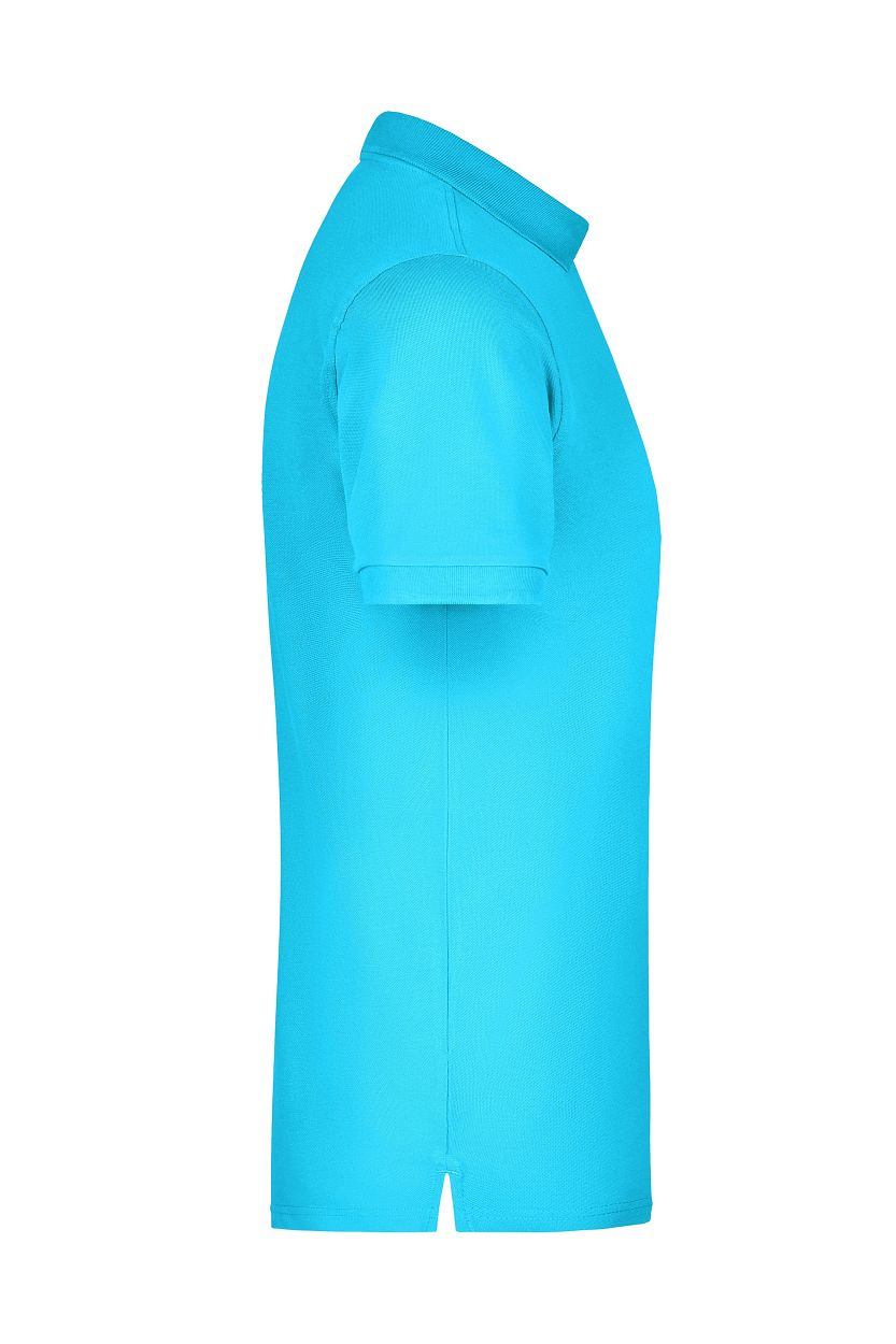 Men's Elastic Polo Piqué "JN710" in Turquoise, Größe 3XL - Daiber