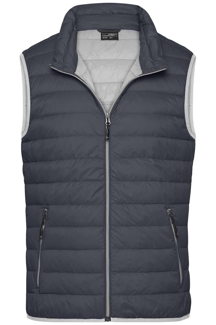 Men's Down Vest "JN1138" in Graphite/Silver, Größe 3XL - Daiber