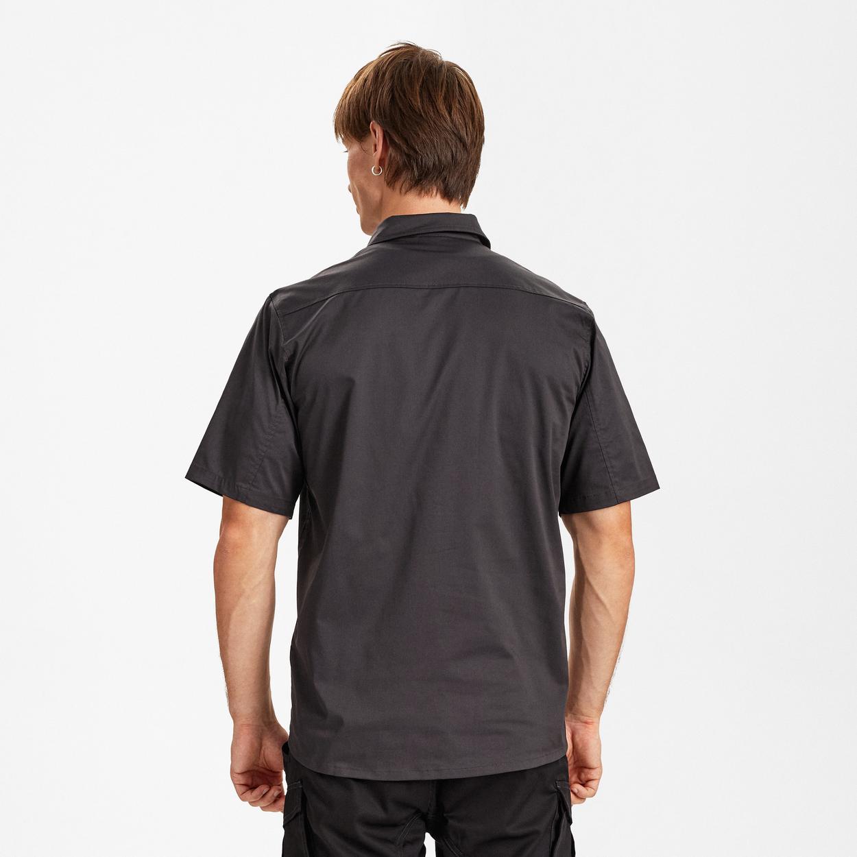 ENGEL Extend kurzärmliges Hemd mit Stretch in Anthrazit Grau, Größe XS