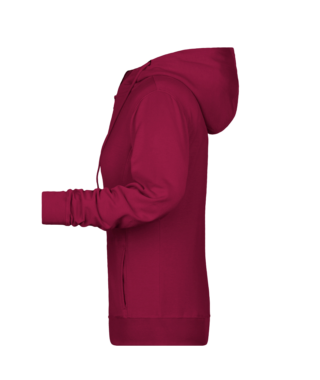 Ladies' Zip Hoody OCS Blended & RCS "8025" in Wine, Größe 3XL - Daiber