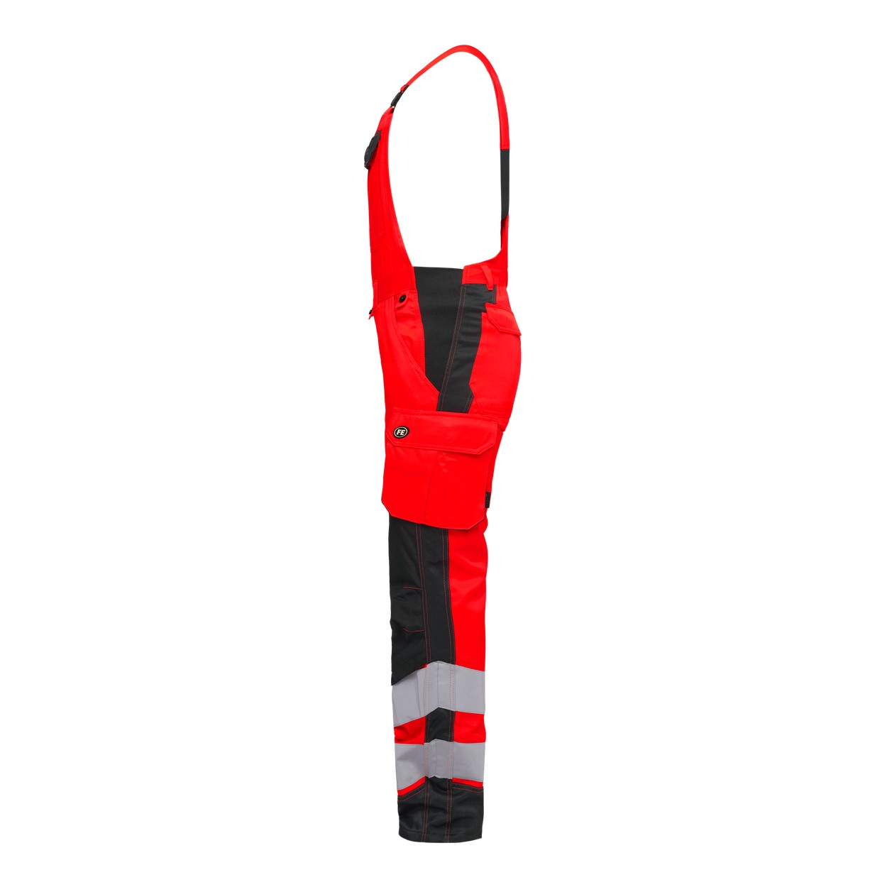 ENGEL Safety Light Damen Latzhose in Rot/Schwarz, Größe 48