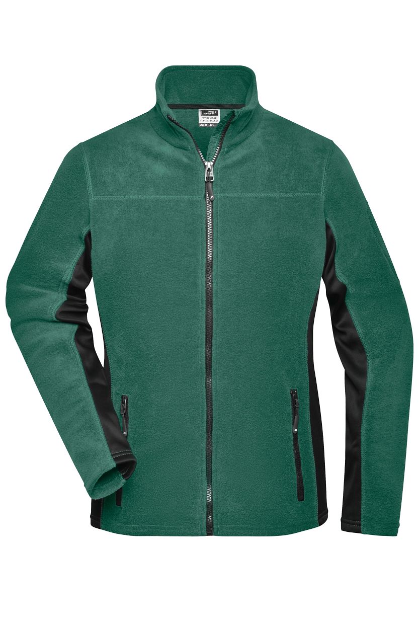 Ladies' Workwear Fleece Jacket - STRONG - "JN841" in Dark-Green/Black, Größe 4XL - Daiber