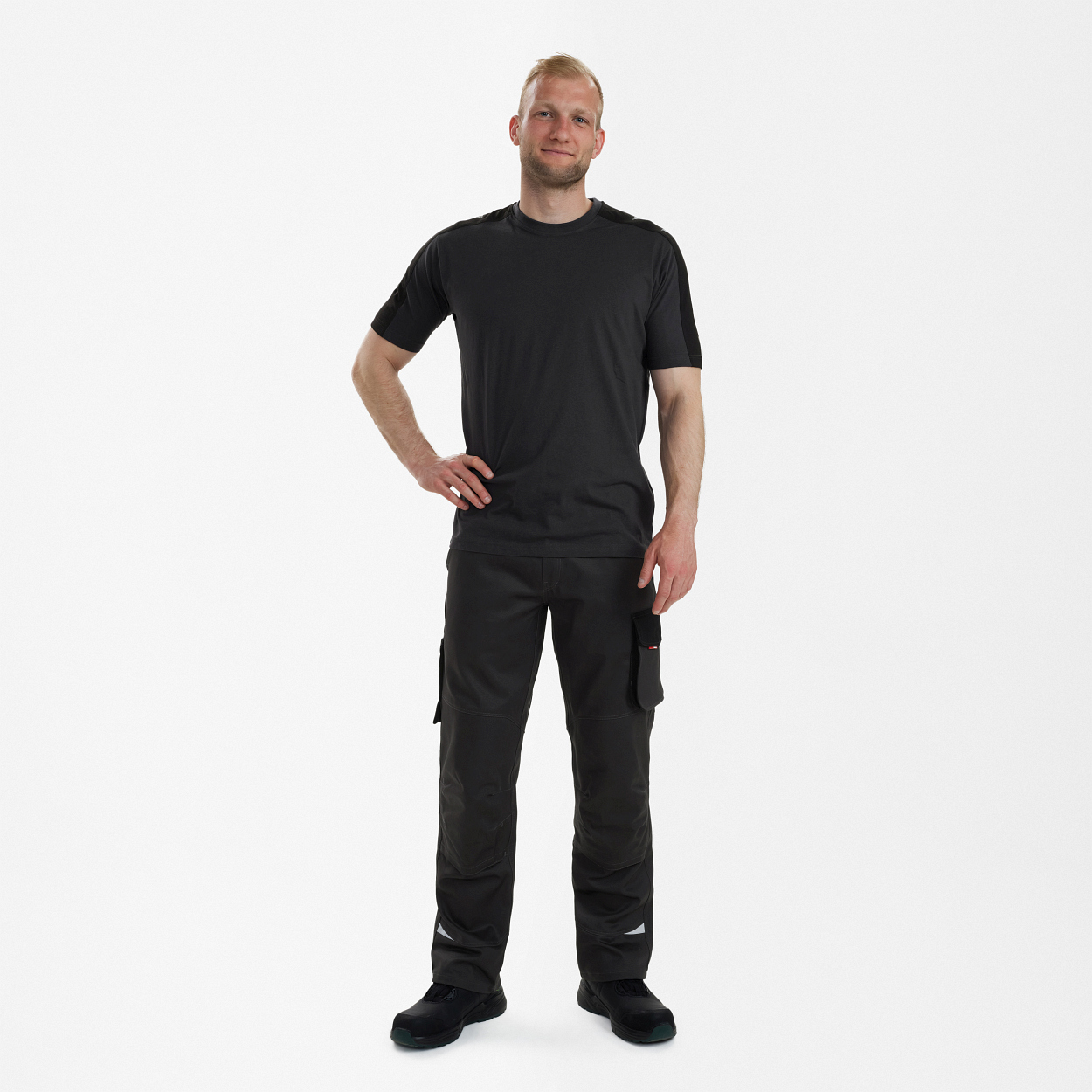 ENGEL Galaxy T-Shirt in Anthrazitgrau/Schwarz, Größe XS