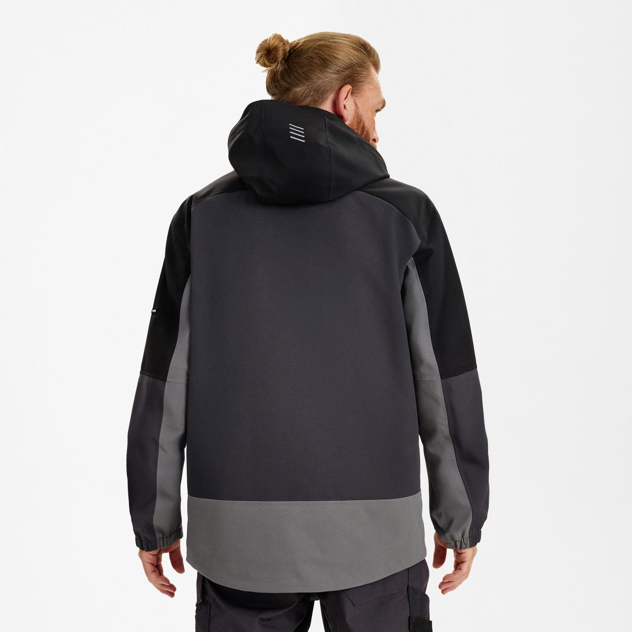 ENGEL Entire Shelljacke in Anthrazitgrau/Schwarz, Größe XS