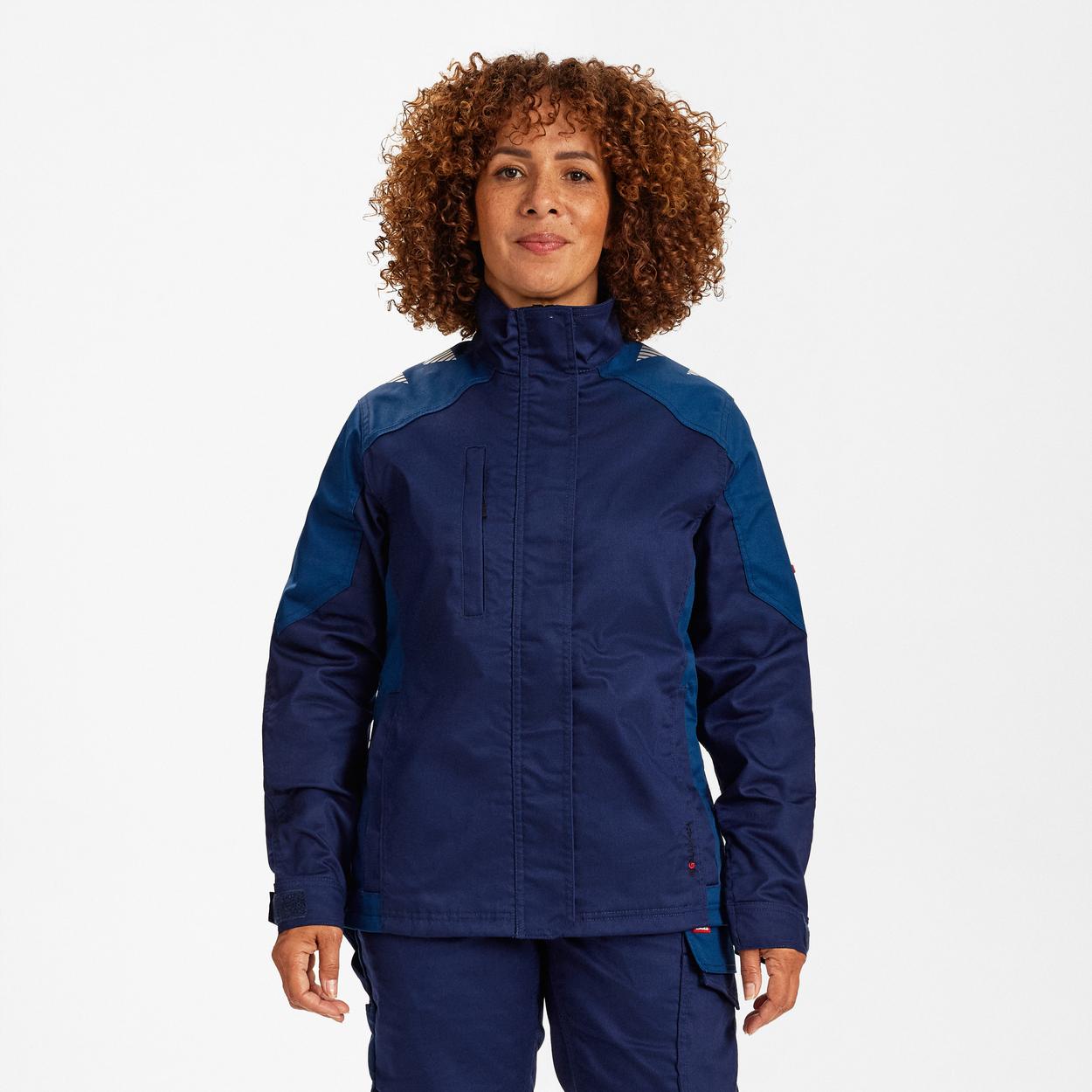 ENGEL Galaxy Damen Arbeitsjacke mit 2-Wege-Stretch in Blue Ink/Dark Petrol, Größe XS