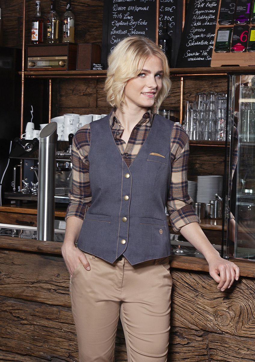 Damenweste Jeans-Style Größe 52 in Vintage black von Karlowsky