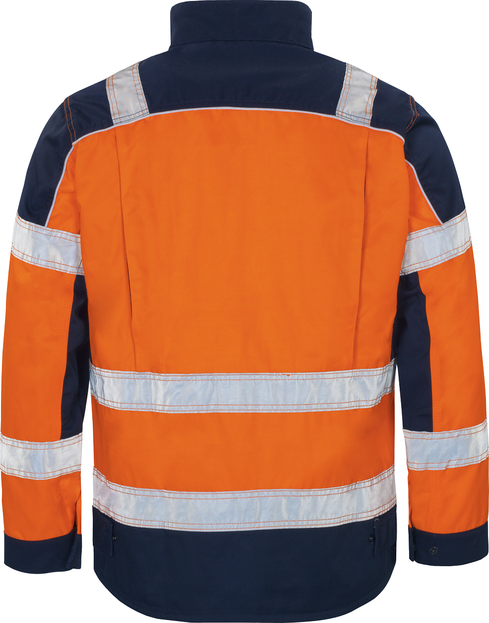 Warnschutz-Kontrast-Jacke leuchtorange-marine in Gr. XXL von Vizwell