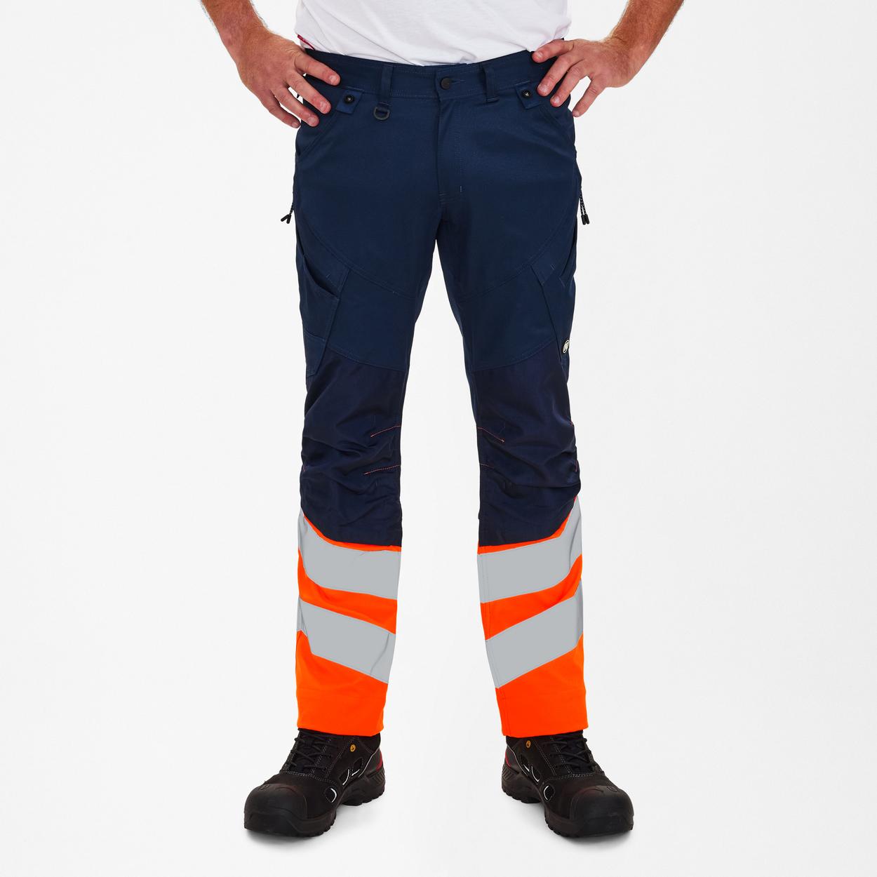 ENGEL Safety Arbeitshose mit 2-Wege-Stretch in Blue Ink/Orange, Größe 26